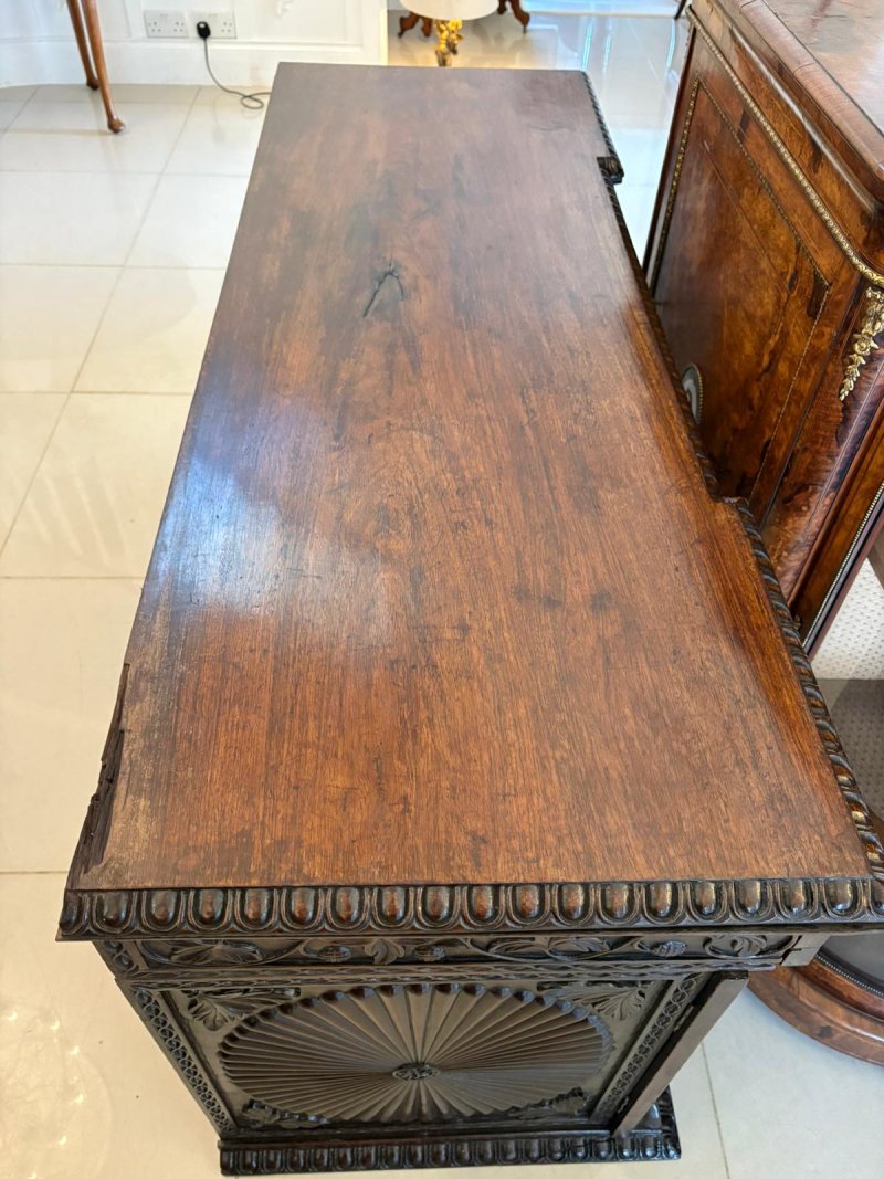 Outstanding Quality Antique Victorian Burr Walnut Ormolu Mounted Credenza - Image 7